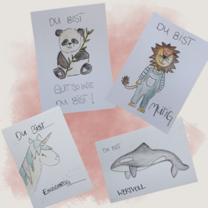Affirmations/Postkarten für Kids
